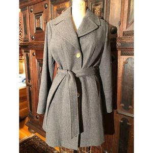 MICHAEL KORS CLASSIC Dark Grey WOOL COAT.  Perfect Condition. Size 6